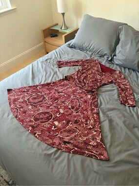 Salaam Faux Wrap Midi Dress